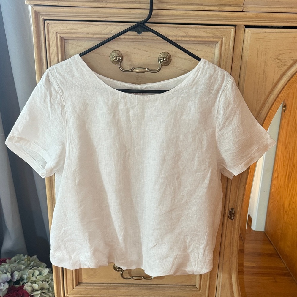 Spighe Di Lino Bubble Hem Top